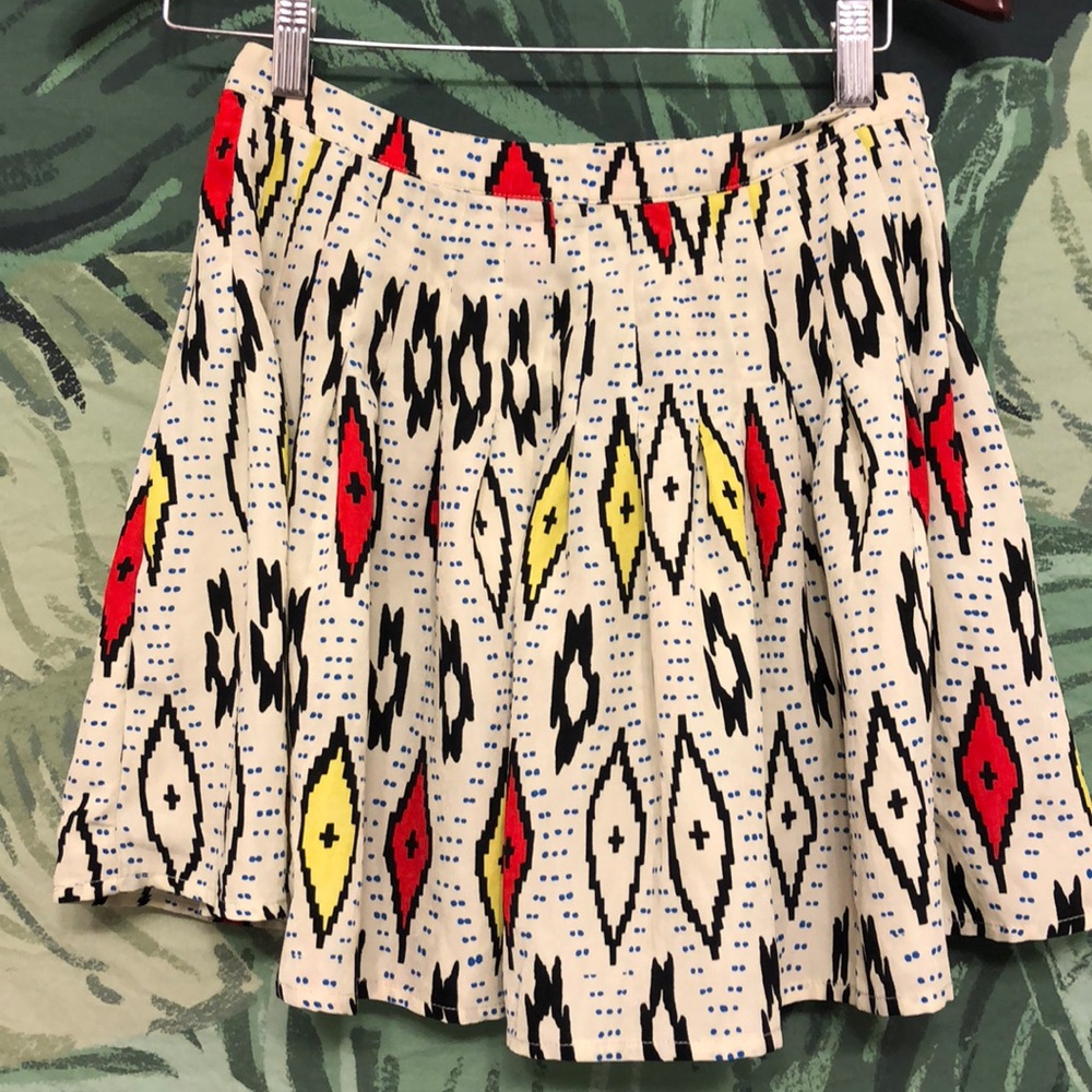 LF Pleated High Waisted Skater Skirt